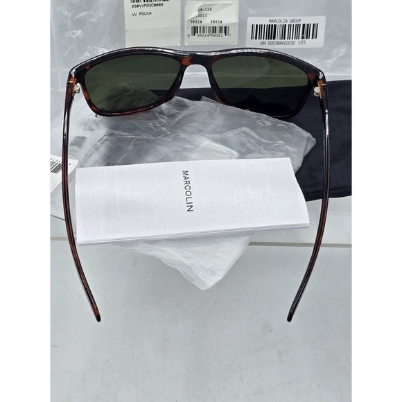 NEW With Tags‎ Marcolin Eyewear Men's Injected Oval Sunglasses Color Dark Havana - Picture 12 of 15